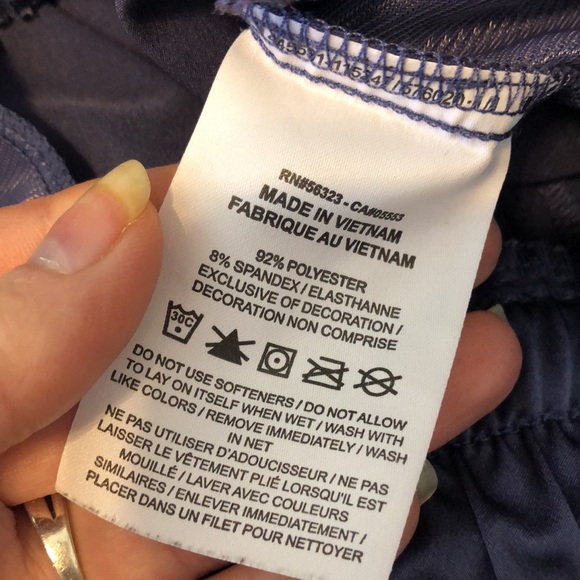 Nike Air Shiny Dark Purple Joggers Size Medium with Pockets - Picture 5 of 5